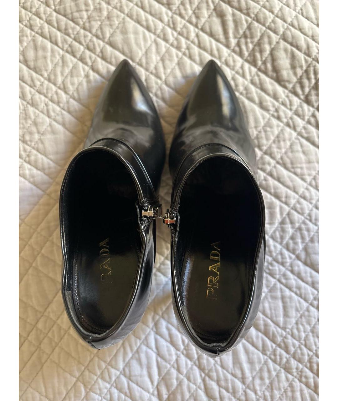 PRADA Черные кожаные ботильоны, фото 3