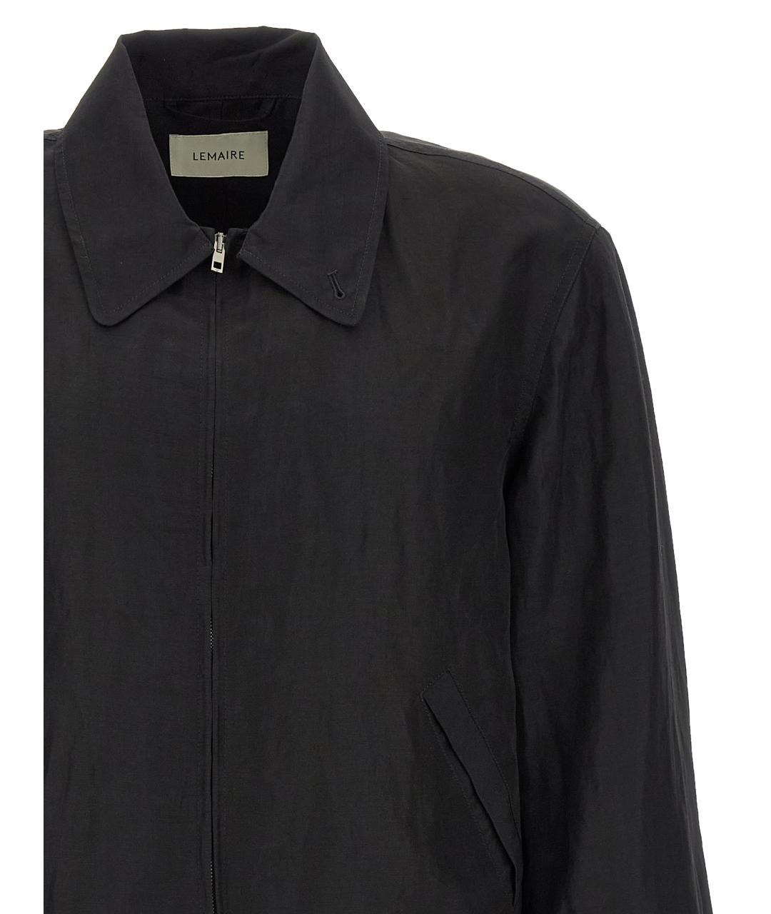 LEMAIRE Черная льняная куртка, фото 3