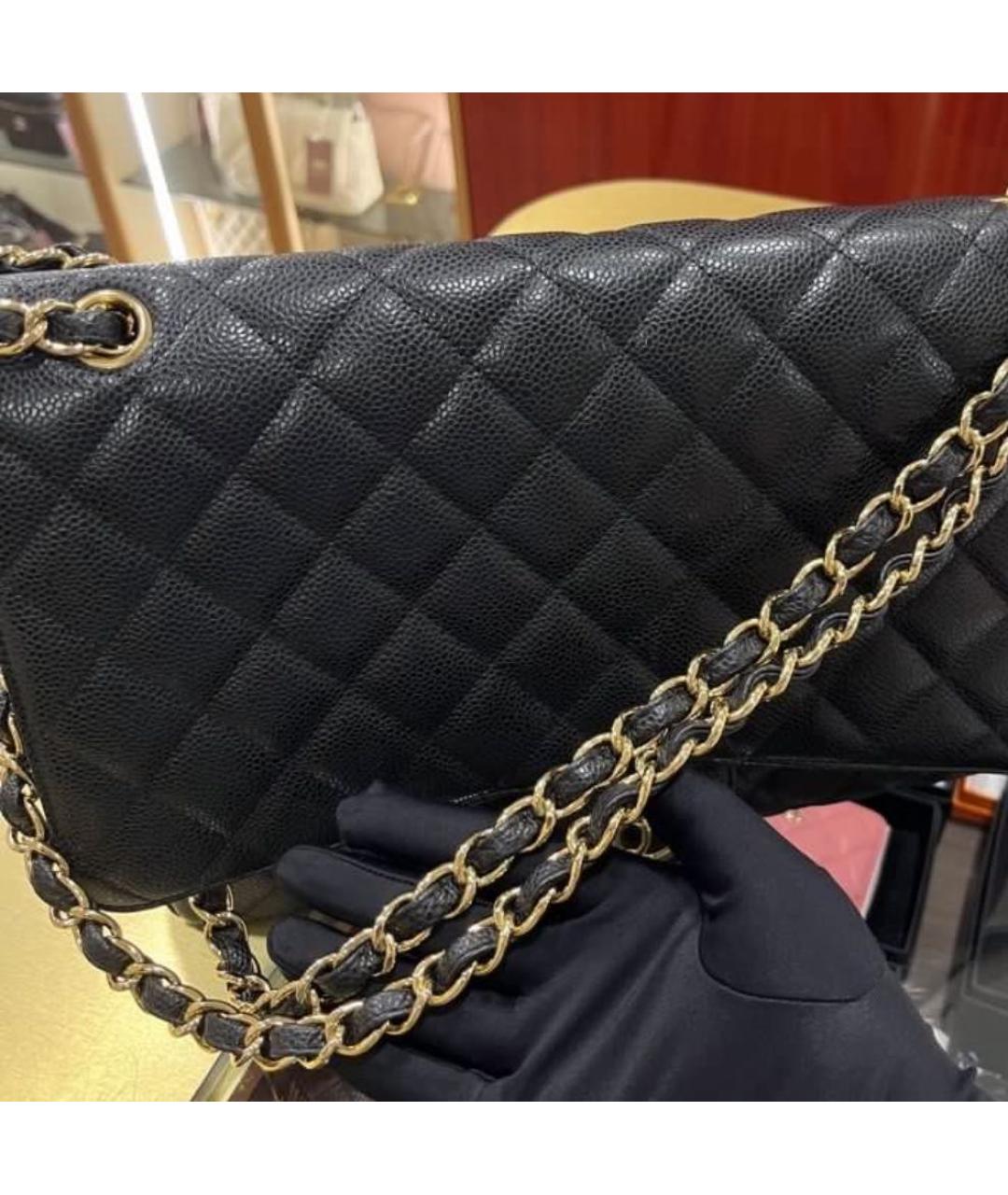 CHANEL Черная кожаная сумка через плечо, фото 2