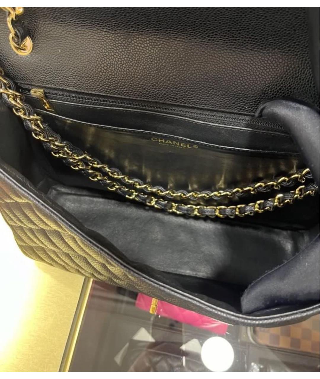 CHANEL Черная кожаная сумка через плечо, фото 3