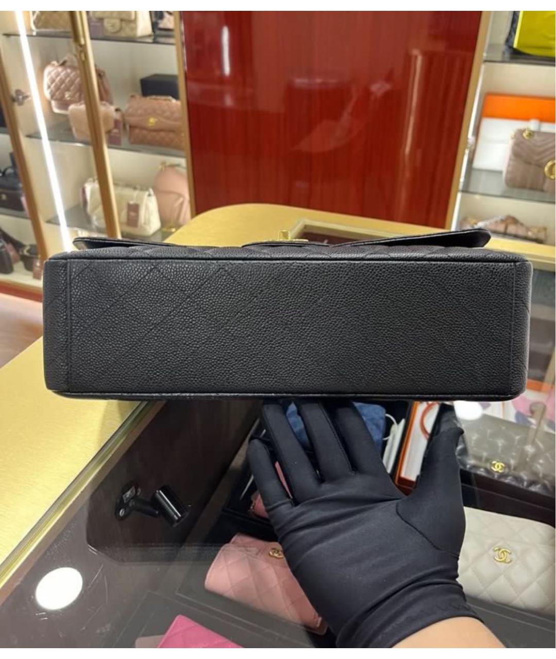 CHANEL Черная кожаная сумка через плечо, фото 5