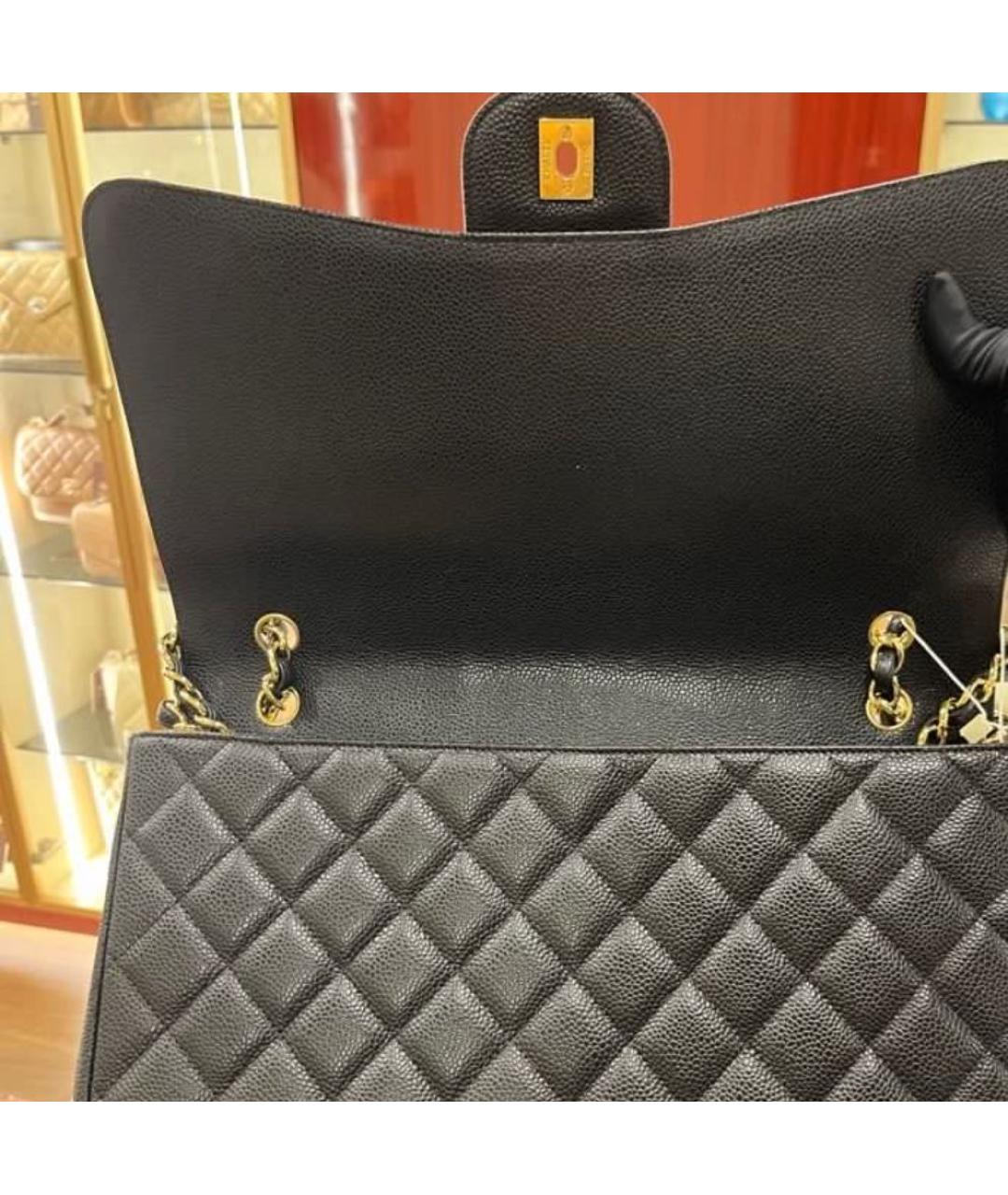 CHANEL Черная кожаная сумка через плечо, фото 4