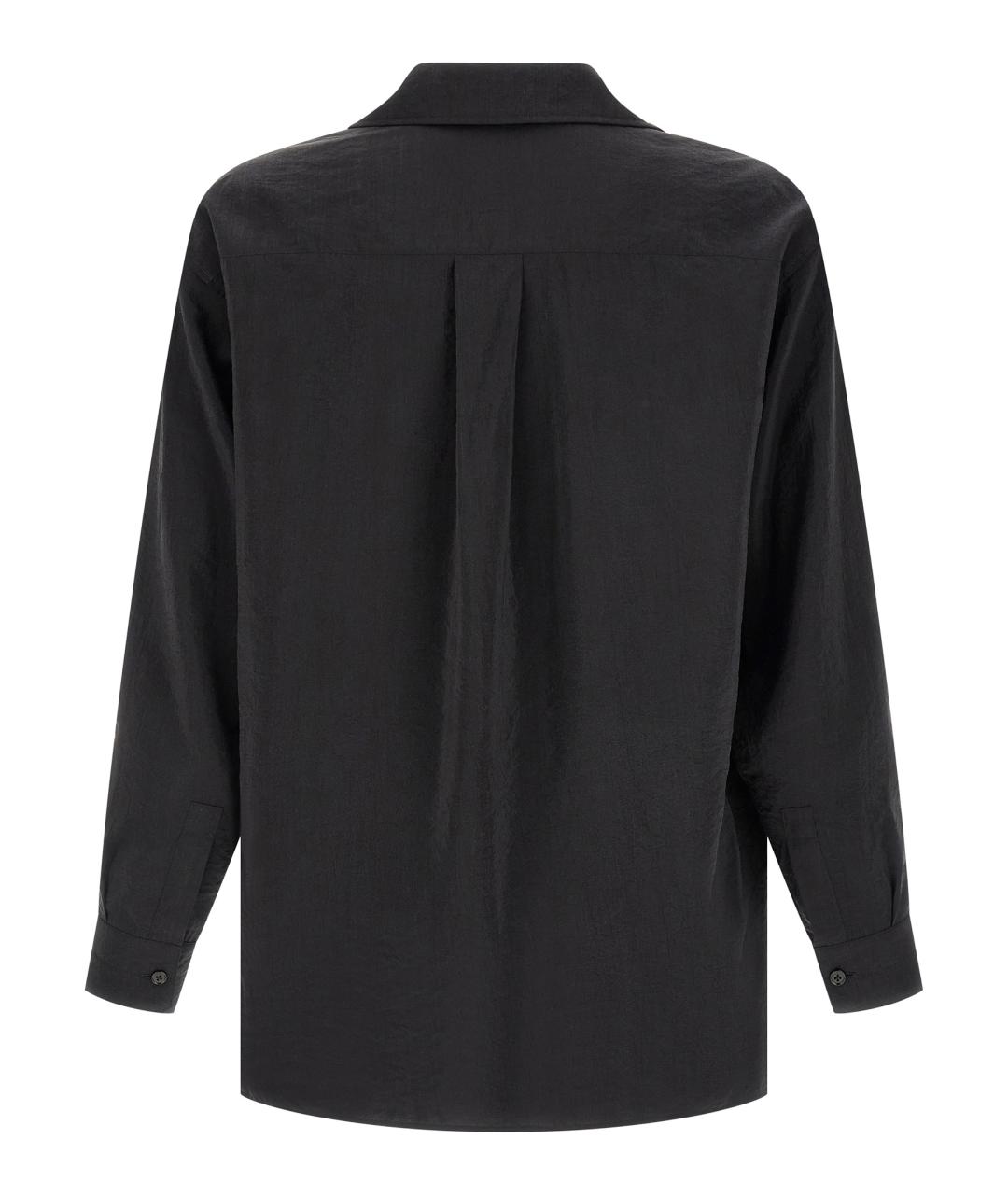 LEMAIRE Черная шелковая кэжуал рубашка, фото 2