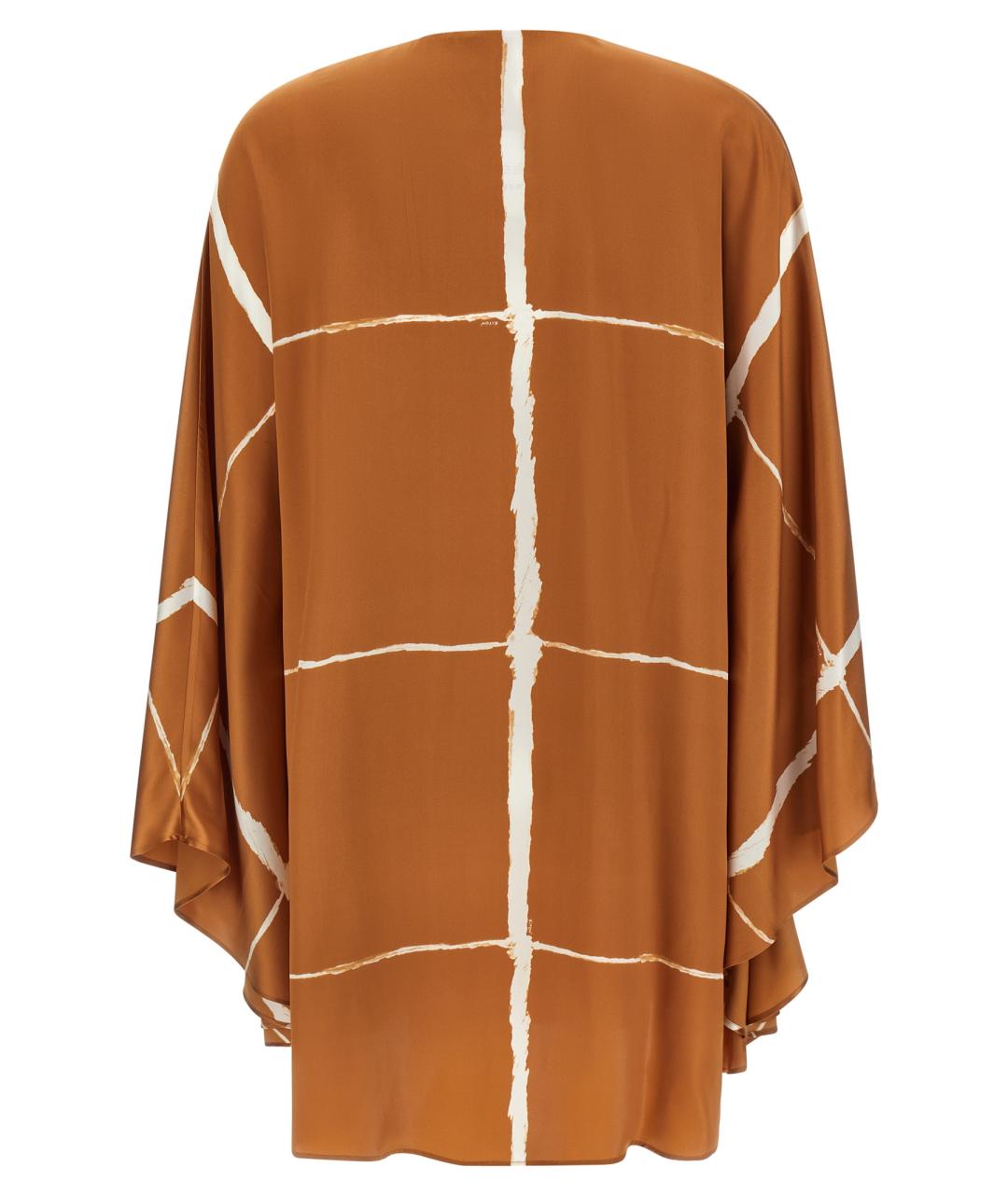 KITON Коричневая шелковая блузы, фото 2