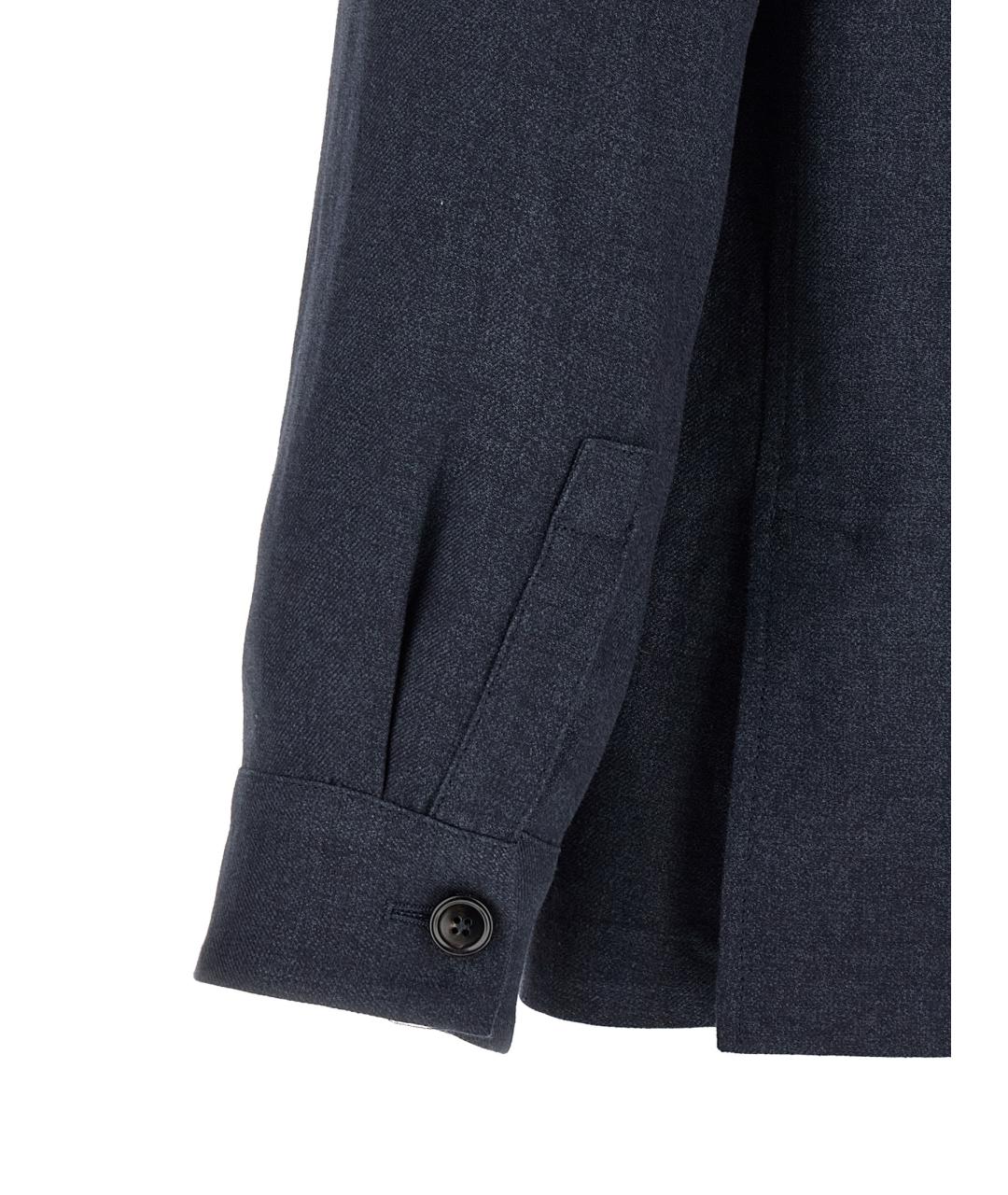 ZEGNA Синяя льняная куртка, фото 4