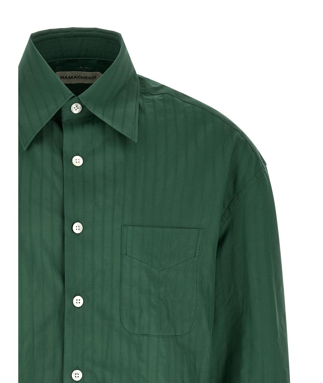NAMACHEKO Зеленая хлопковая кэжуал рубашка, фото 3