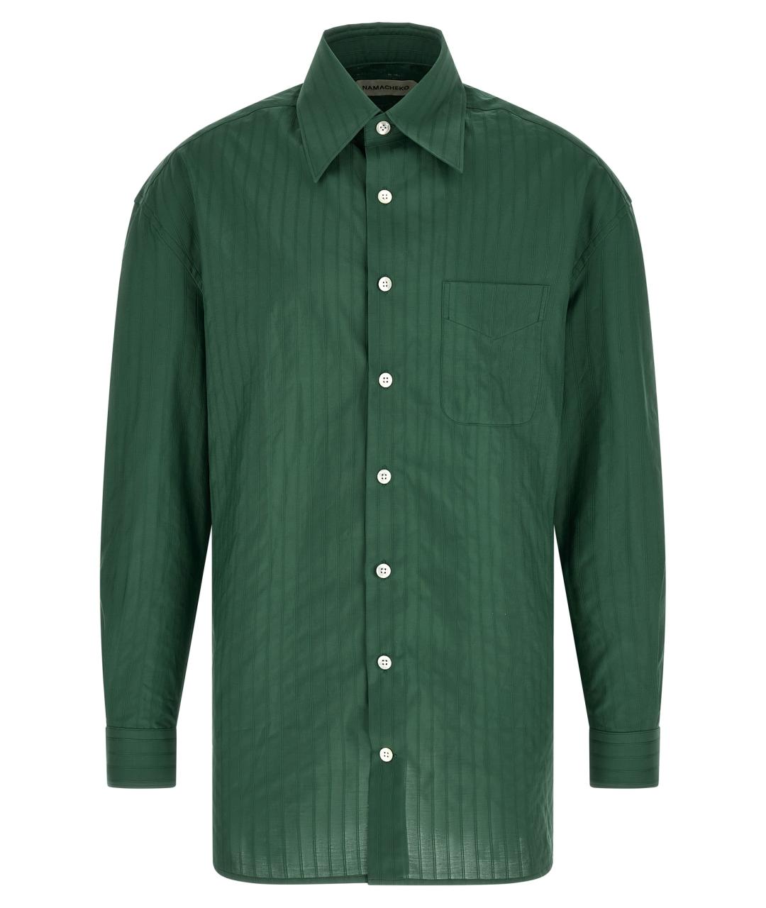 NAMACHEKO Зеленая хлопковая кэжуал рубашка, фото 1