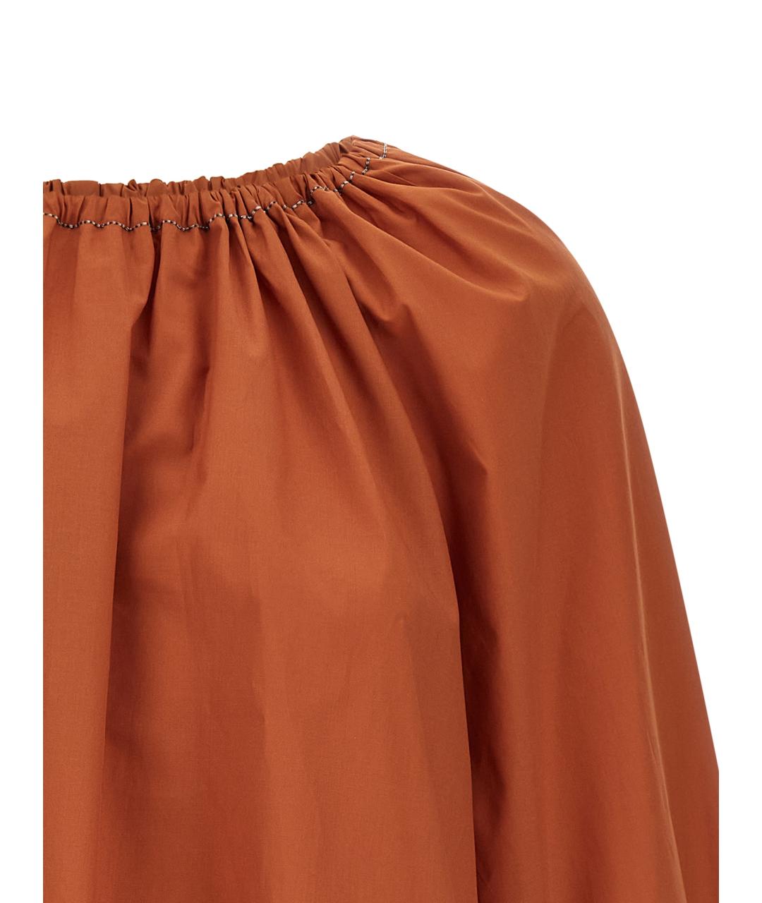 MARNI Оранжевая хлопковая блузы, фото 3