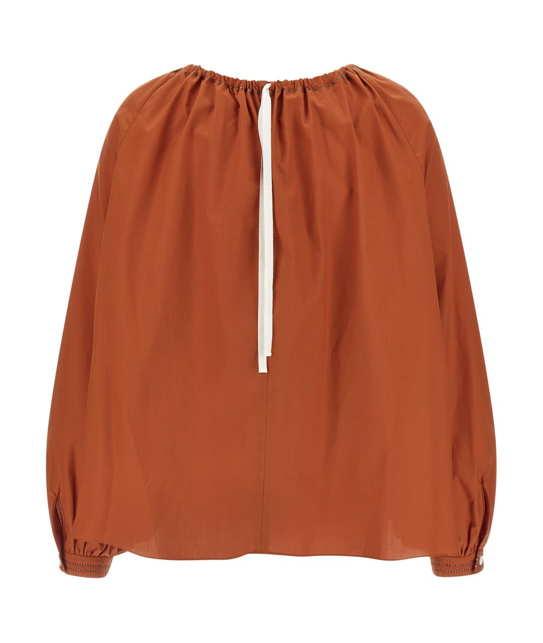 MARNI Оранжевая хлопковая блузы, фото 2