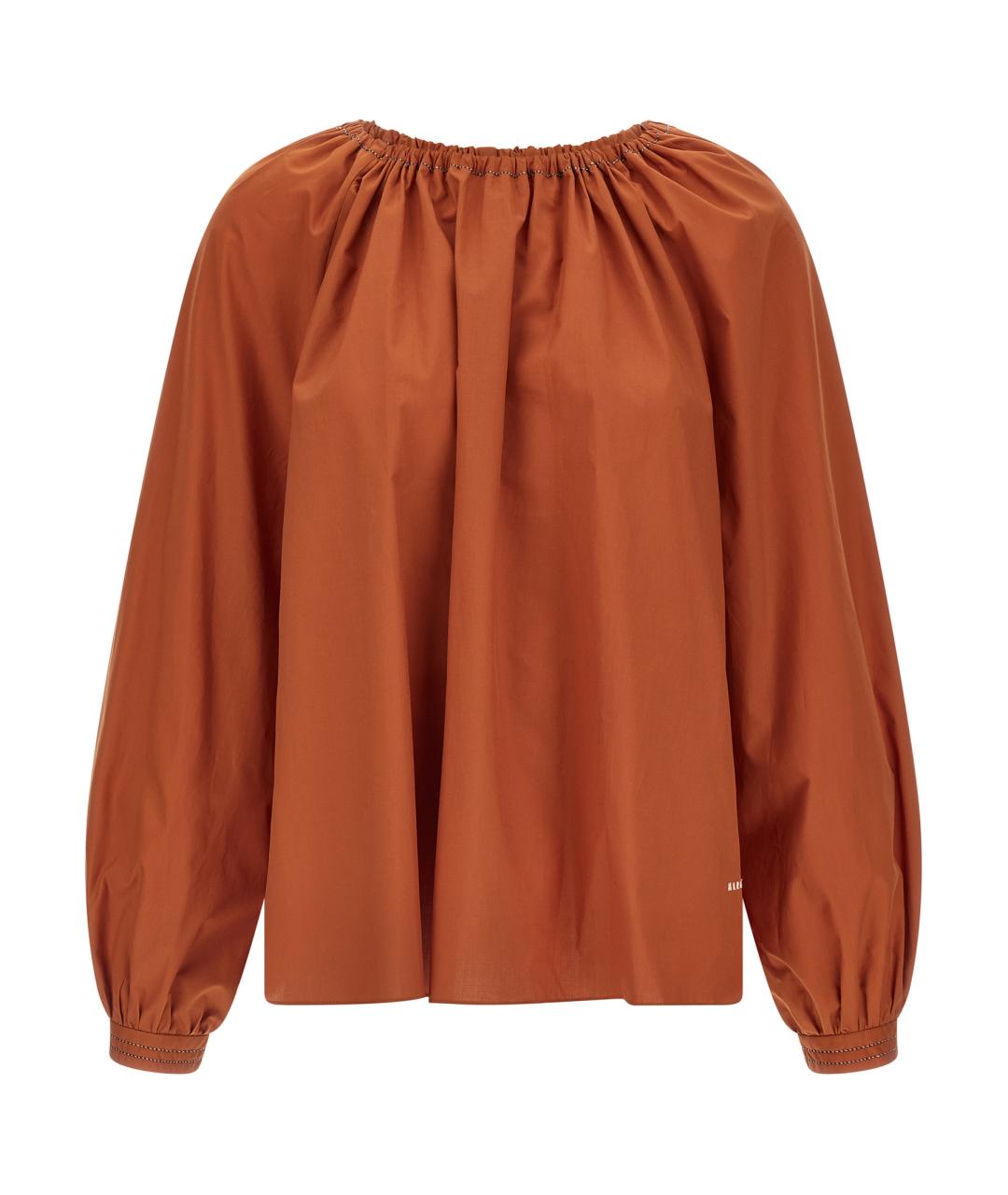 MARNI Оранжевая хлопковая блузы, фото 1