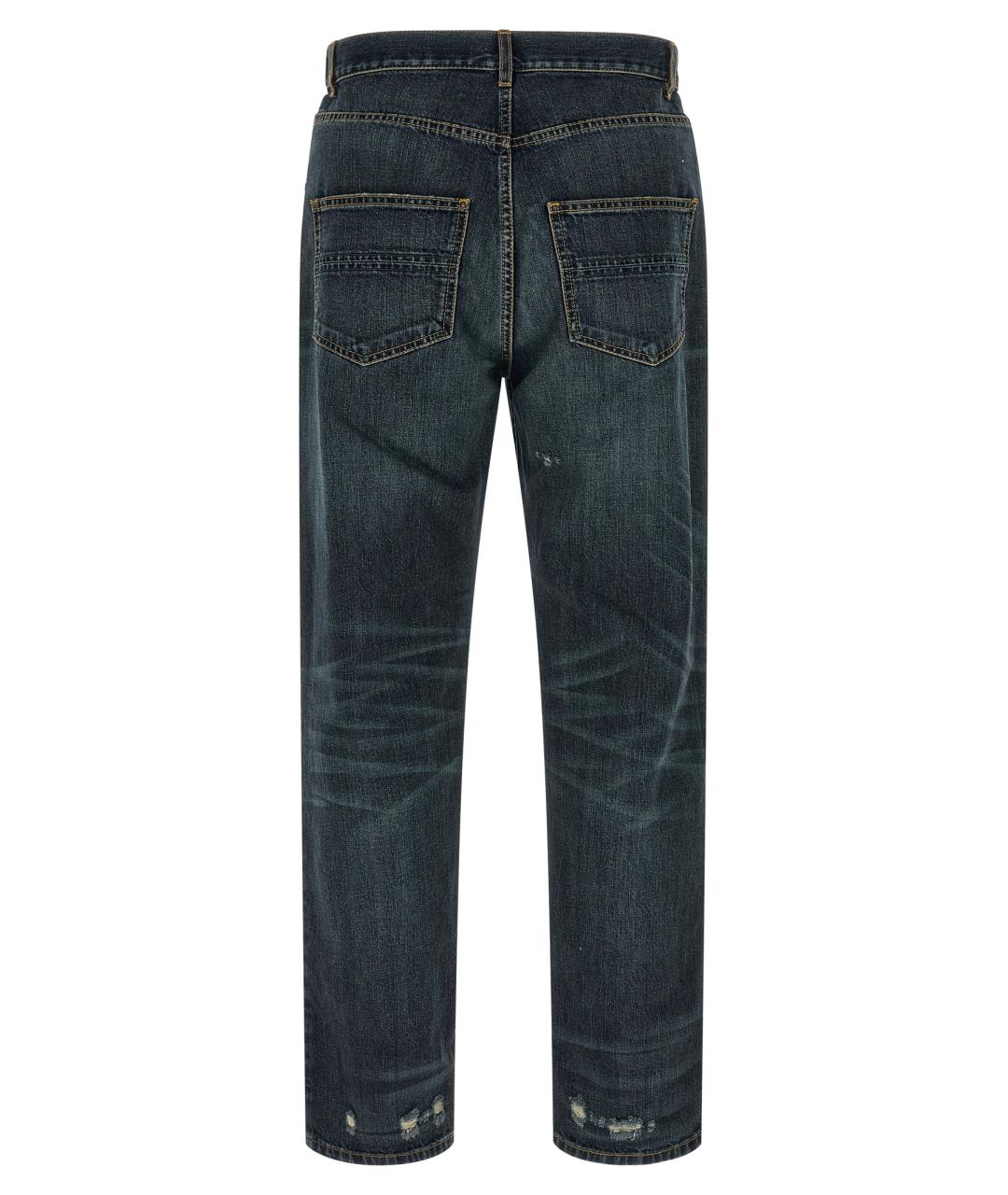 NAMACHEKO Синие хлопковые прямые джинсы, фото 2