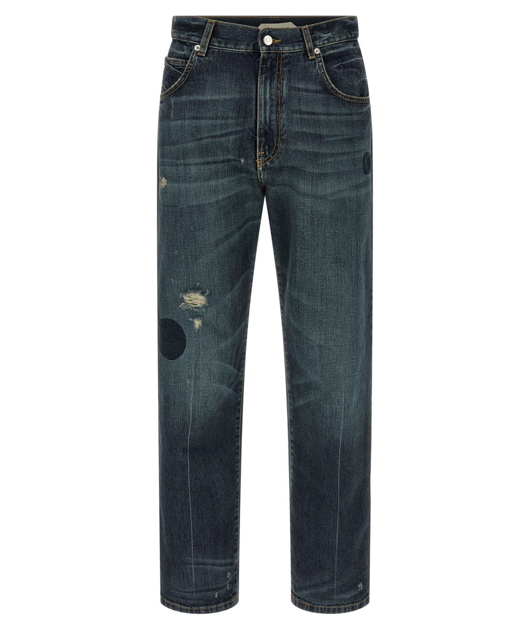 NAMACHEKO Синие хлопковые прямые джинсы, фото 1