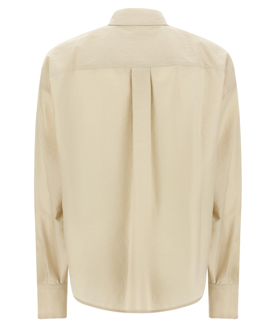 BRUNELLO CUCINELLI Бежевая хлопковая рубашка, фото 2