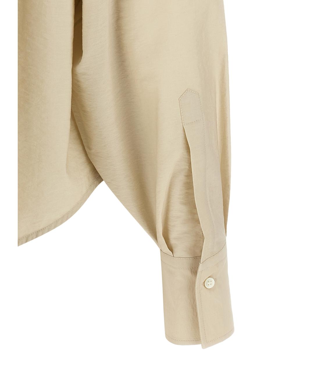 BRUNELLO CUCINELLI Бежевая хлопковая рубашка, фото 4