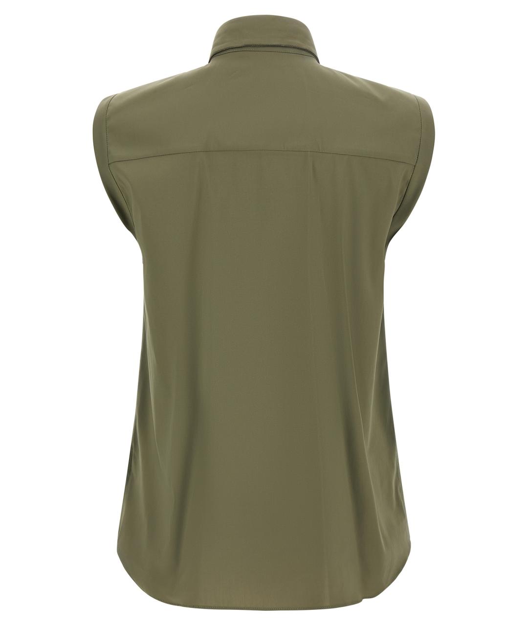 BRUNELLO CUCINELLI Зеленая хлопковая рубашка, фото 2