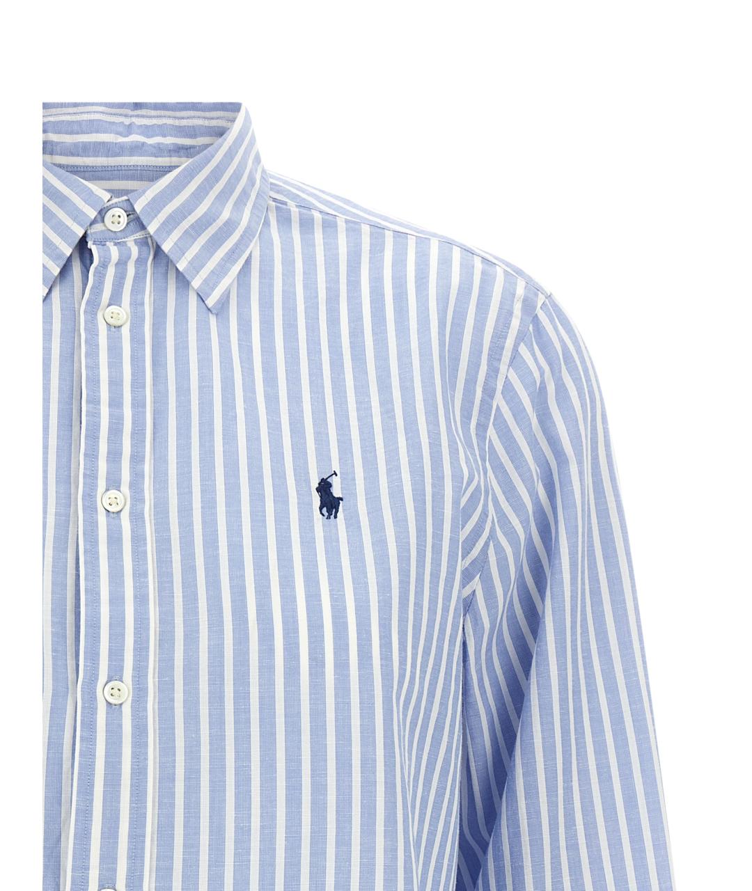 POLO RALPH LAUREN Голубая хлопковая рубашка, фото 3