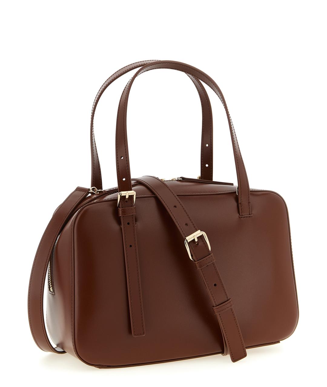 A.P.C. Коричневая кожаная сумка через плечо, фото 2