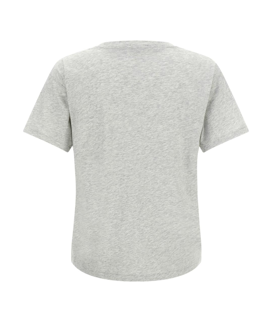 POLO RALPH LAUREN Серая хлопковая футболка, фото 2