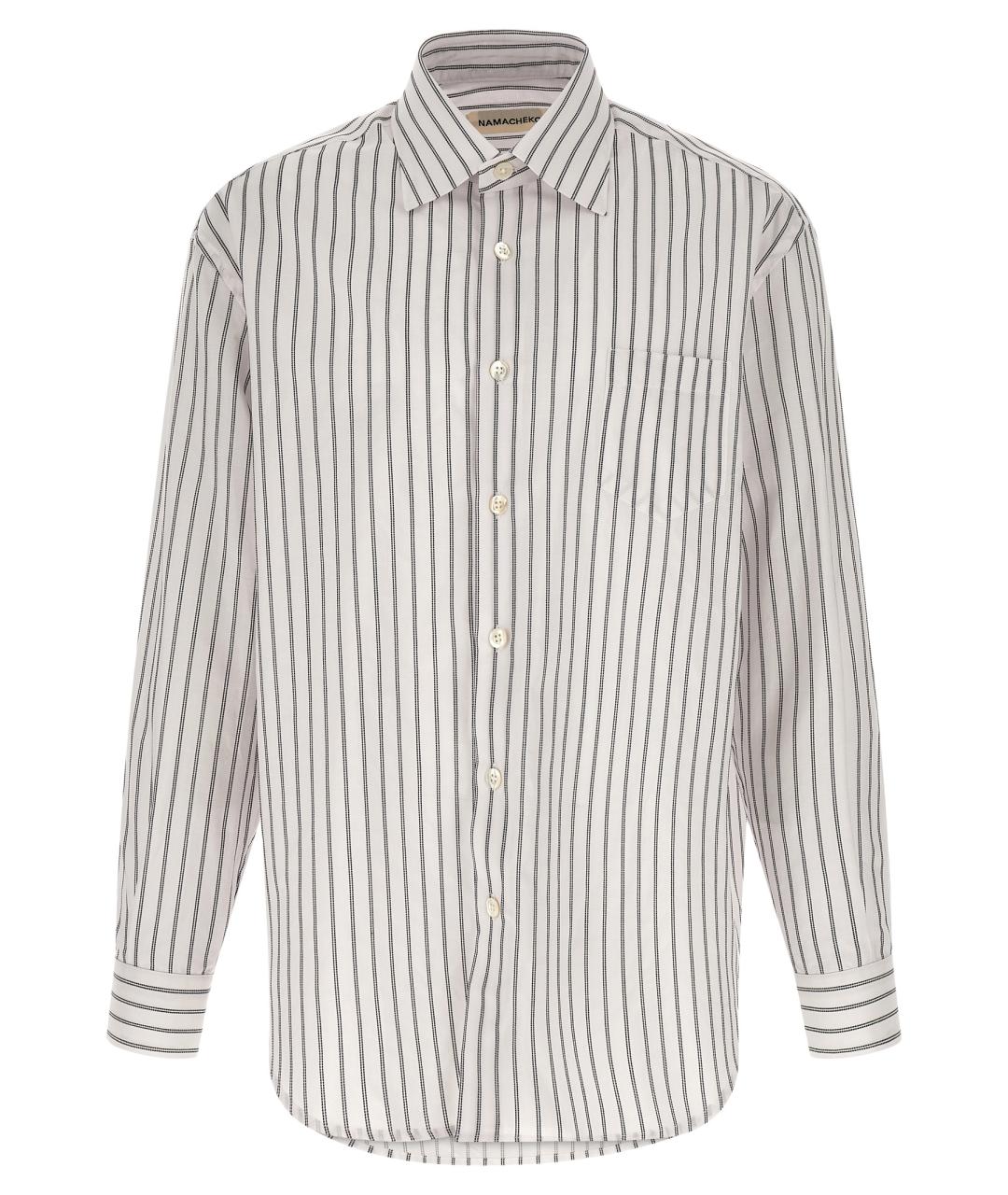 NAMACHEKO Белая хлопковая кэжуал рубашка, фото 3