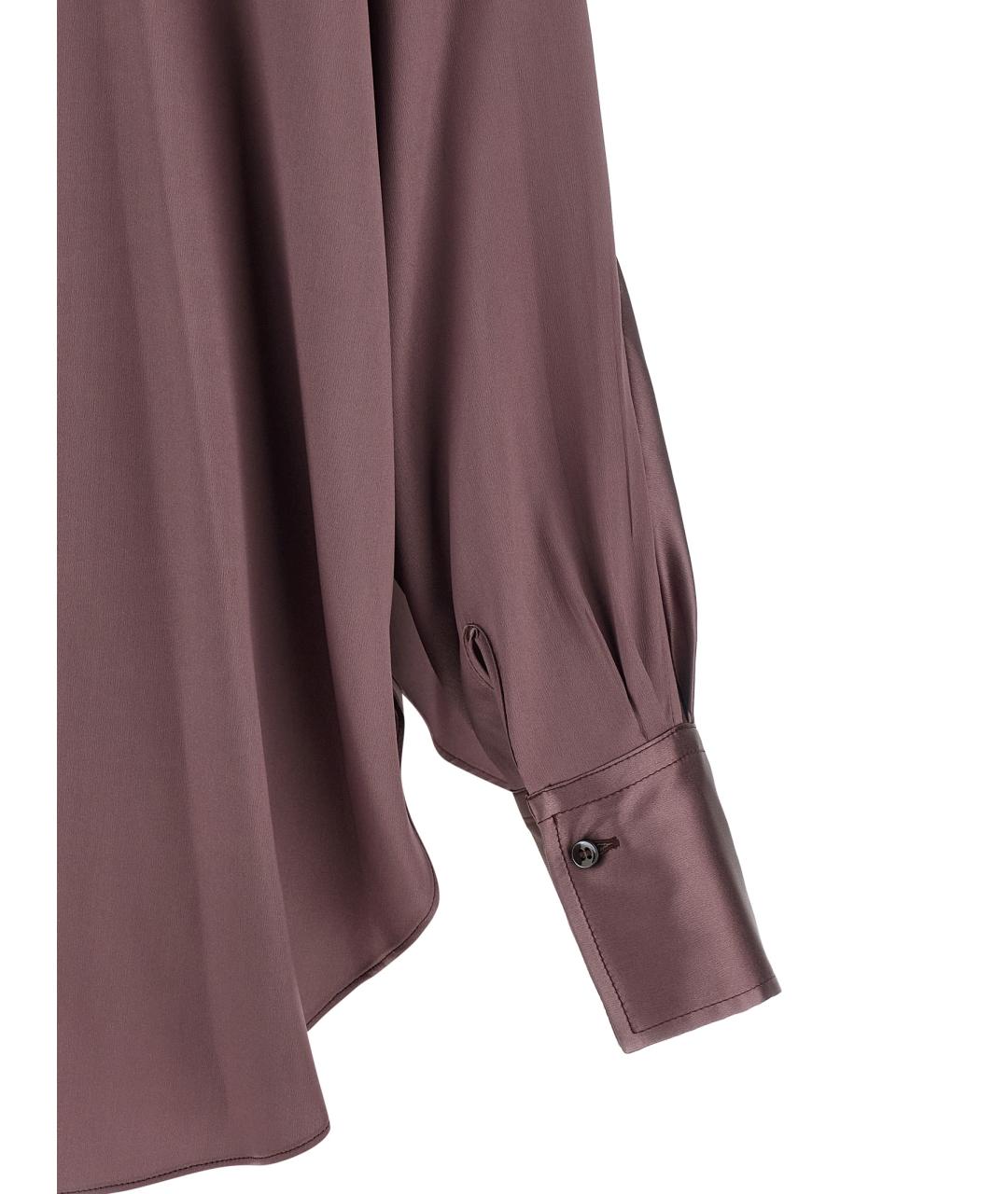 BRUNELLO CUCINELLI Фиолетовая шелковая рубашка, фото 4