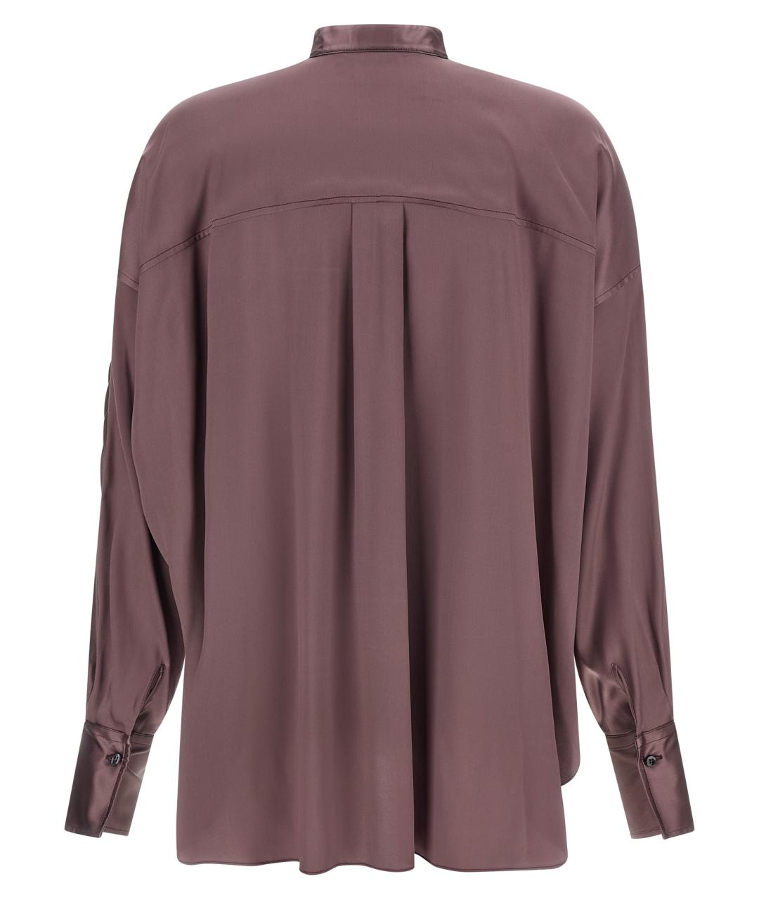 BRUNELLO CUCINELLI Фиолетовая шелковая рубашка, фото 2
