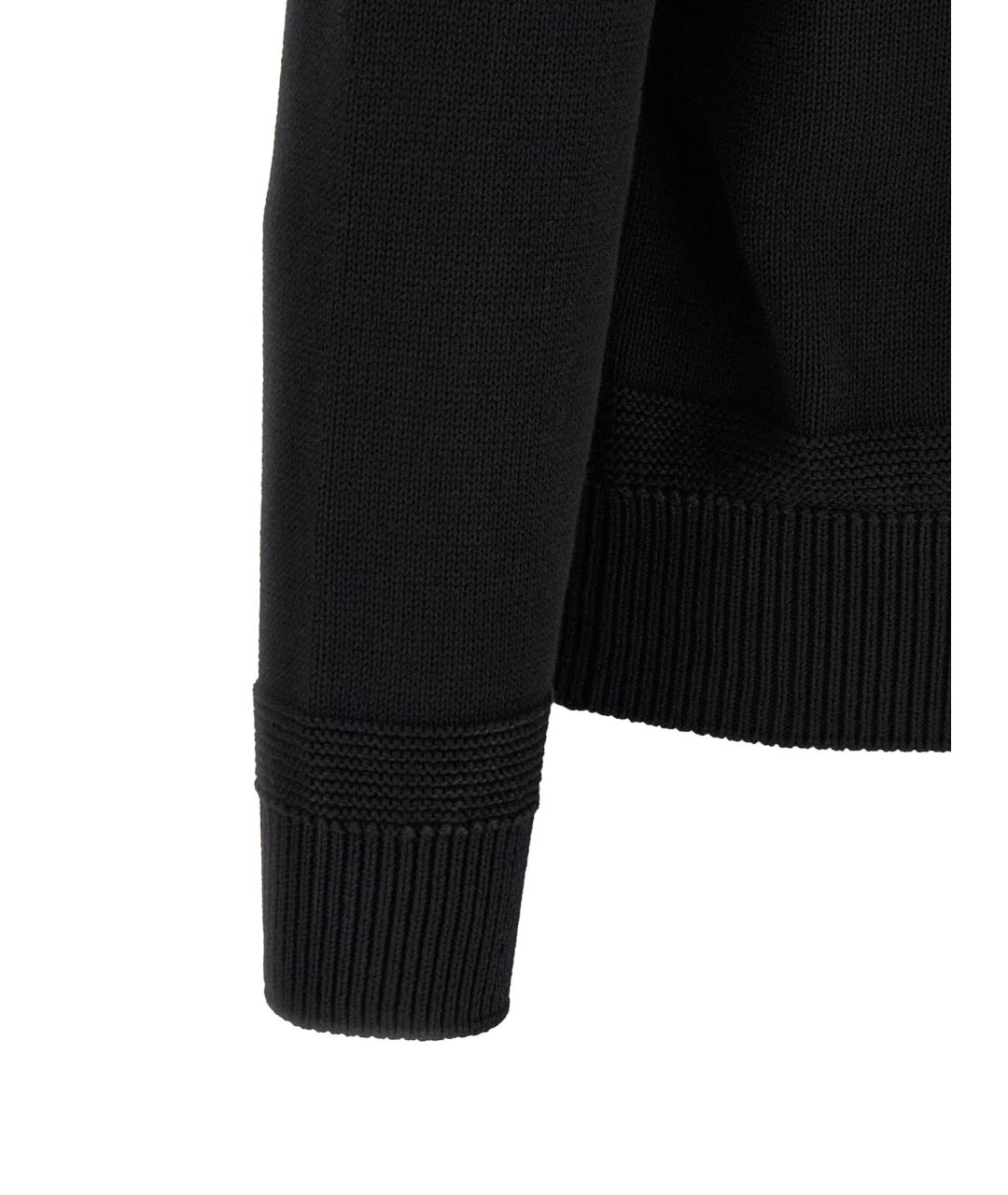 MONCLER Черный хлопковый джемпер / свитер, фото 4