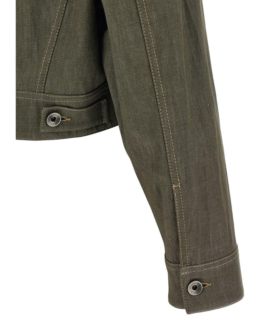 BRUNELLO CUCINELLI Зеленая хлопковая куртка, фото 4