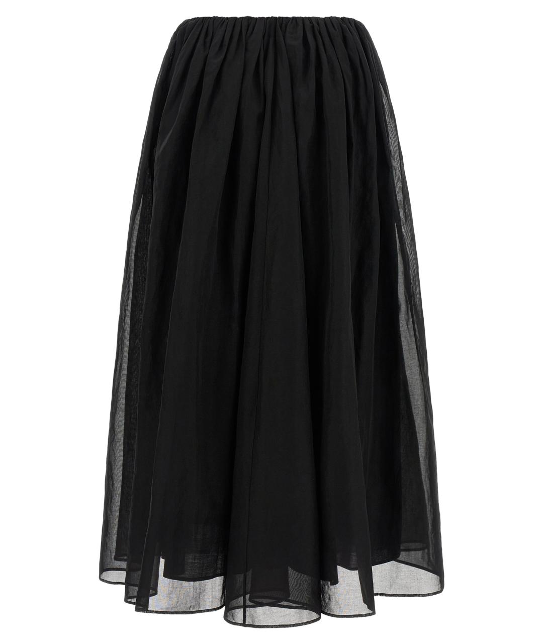 BRUNELLO CUCINELLI Черная хлопковая юбка макси, фото 2