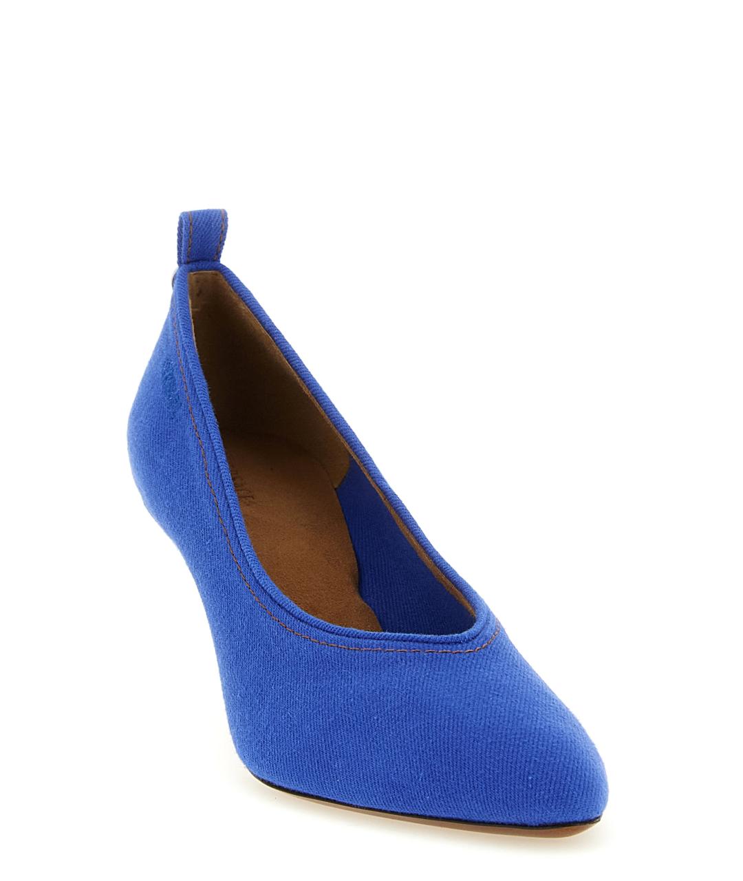 VERSACE Синие текстильные туфли, фото 2