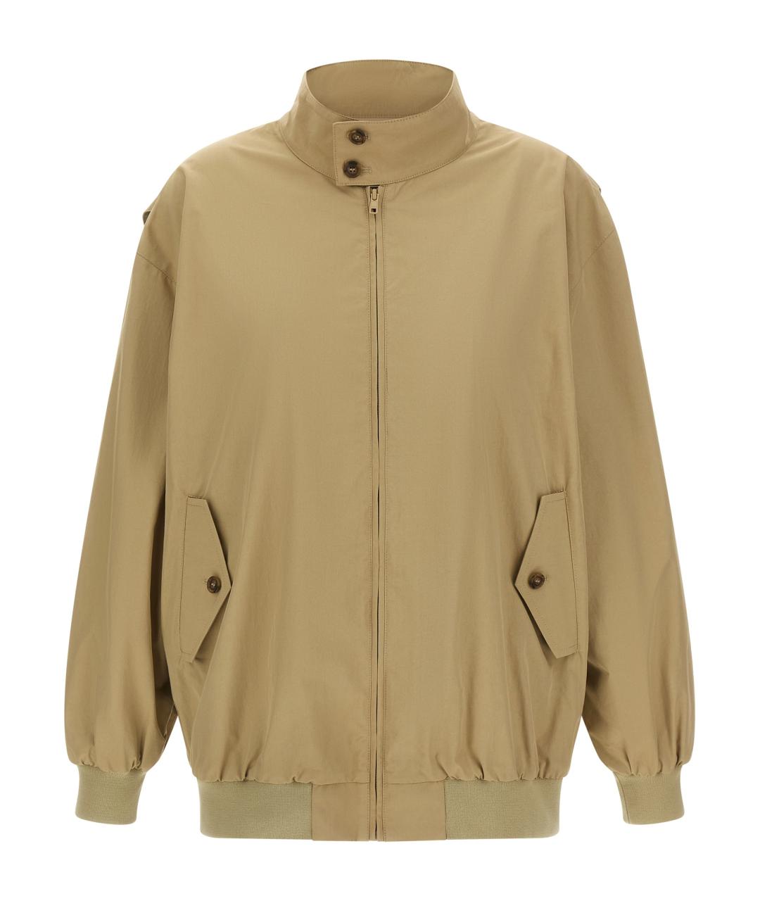 MM6 MAISON MARGIELA Бежевая хлопковая куртка, фото 1