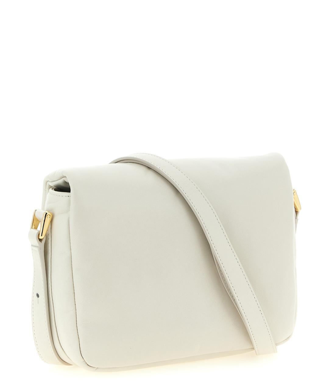 A.P.C. Белая кожаная сумка через плечо, фото 2