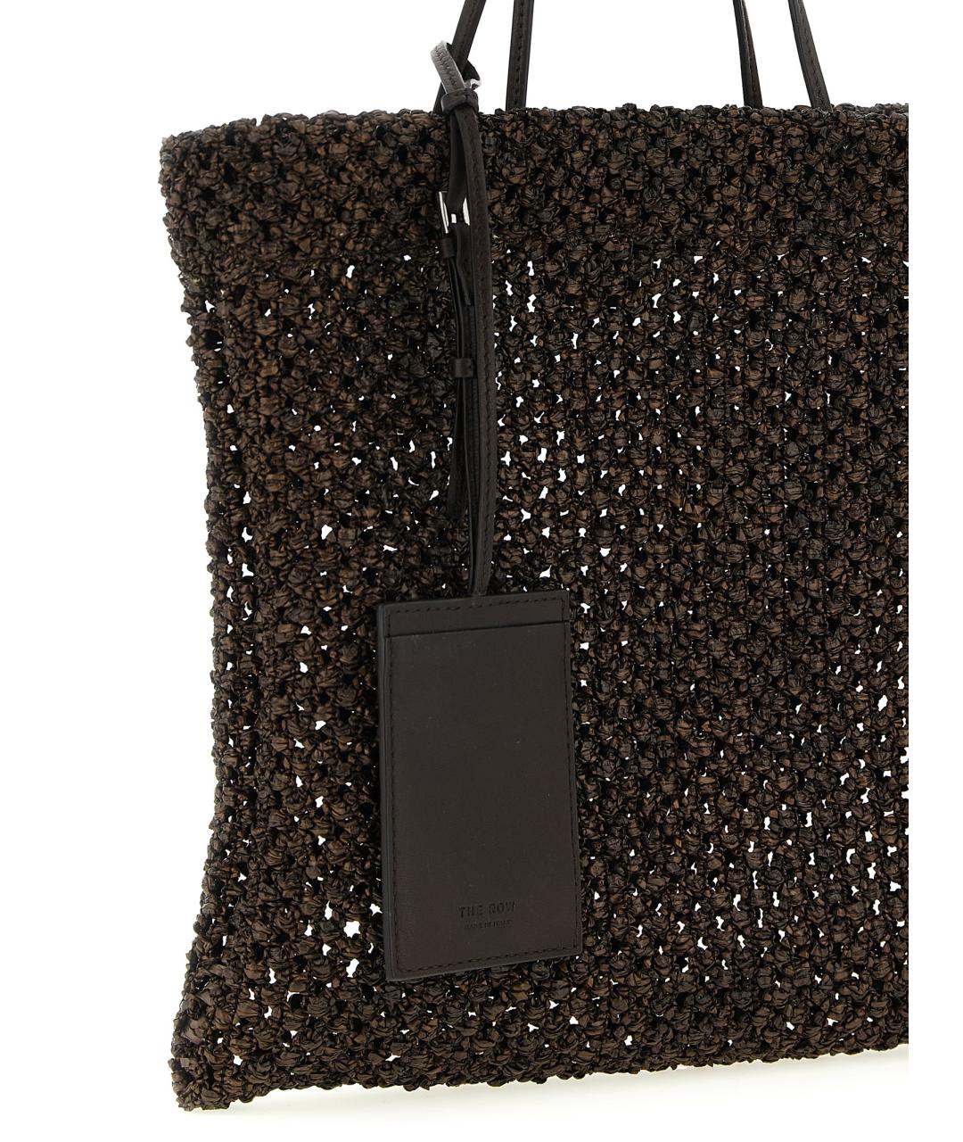 THE ROW Коричневая пелетеная сумка тоут, фото 3