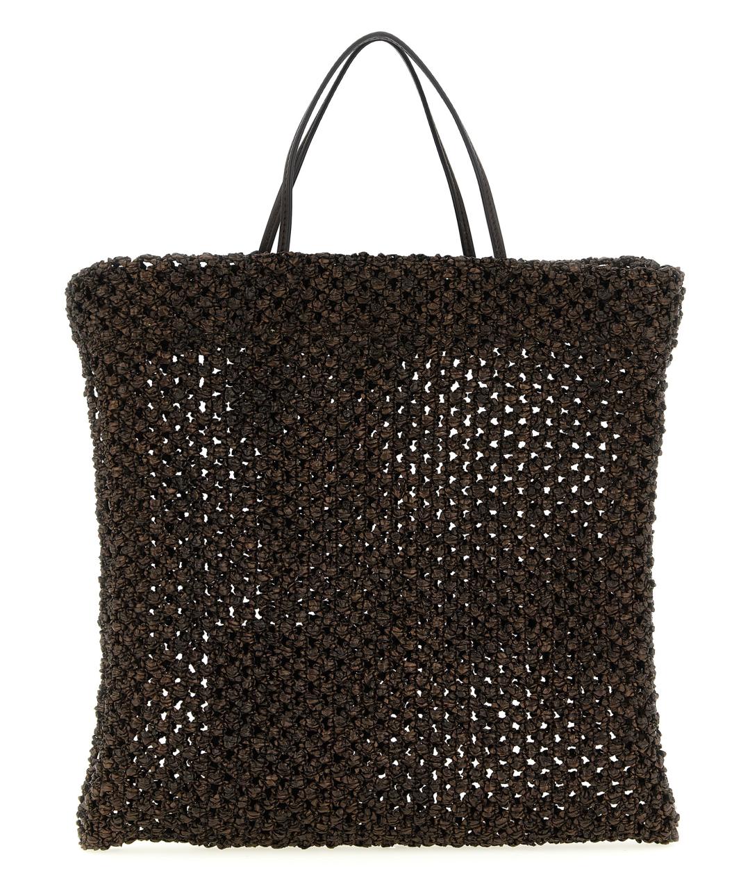 THE ROW Коричневая пелетеная сумка тоут, фото 1