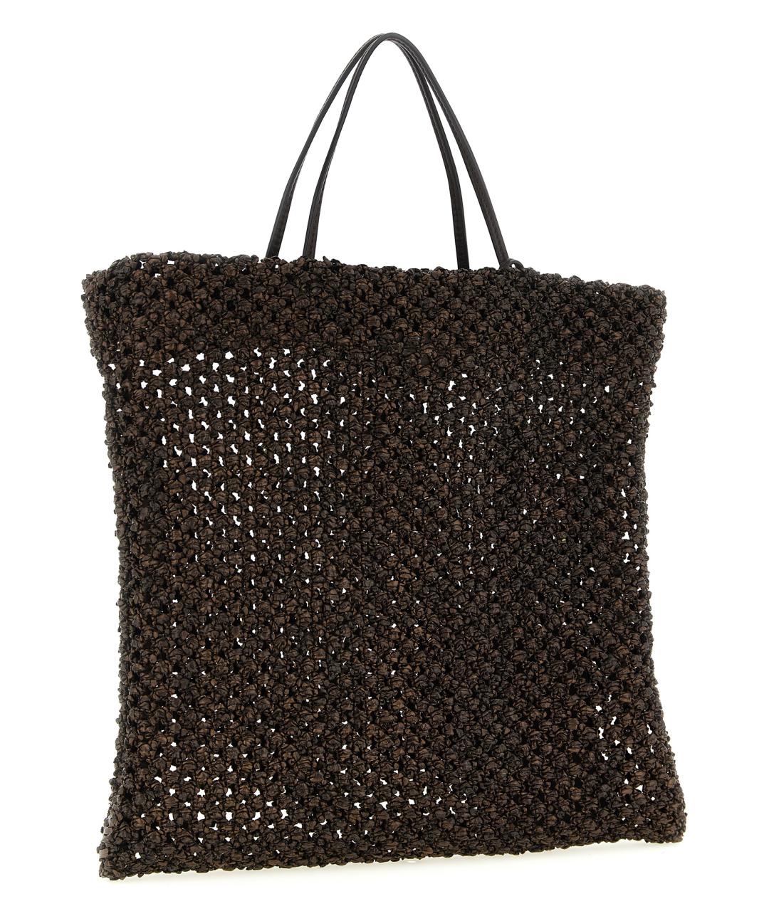 THE ROW Коричневая пелетеная сумка тоут, фото 2