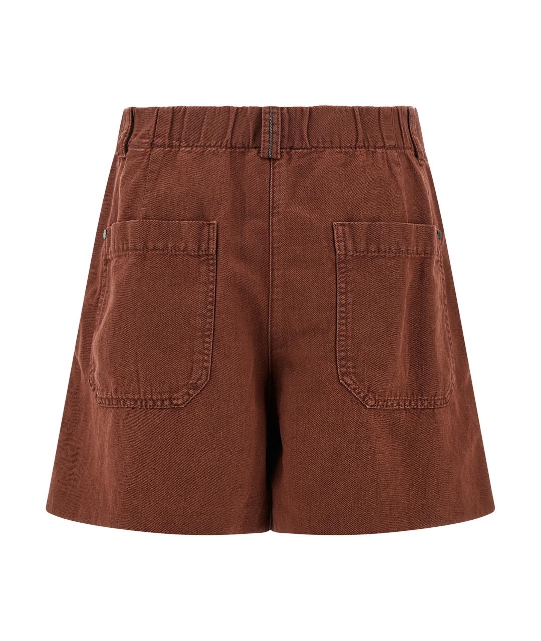 BRUNELLO CUCINELLI Красные хлопковые шорты, фото 2