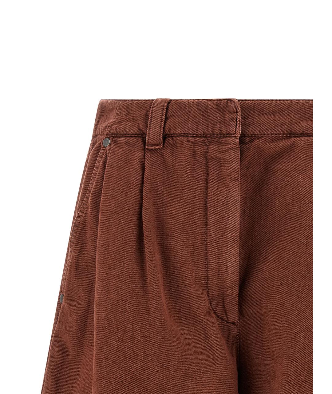 BRUNELLO CUCINELLI Красные хлопковые шорты, фото 3