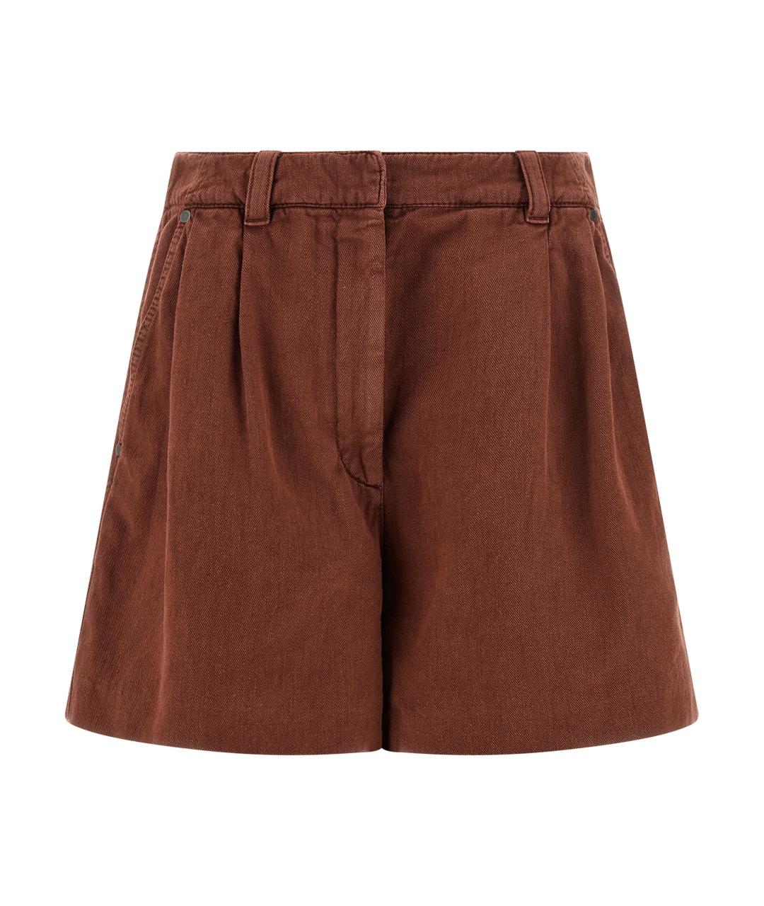 BRUNELLO CUCINELLI Красные хлопковые шорты, фото 1