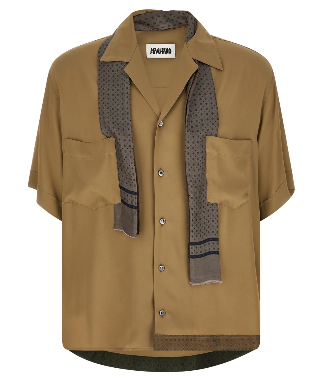 MAGLIANO Бежевая шелковая кэжуал рубашка, фото 1