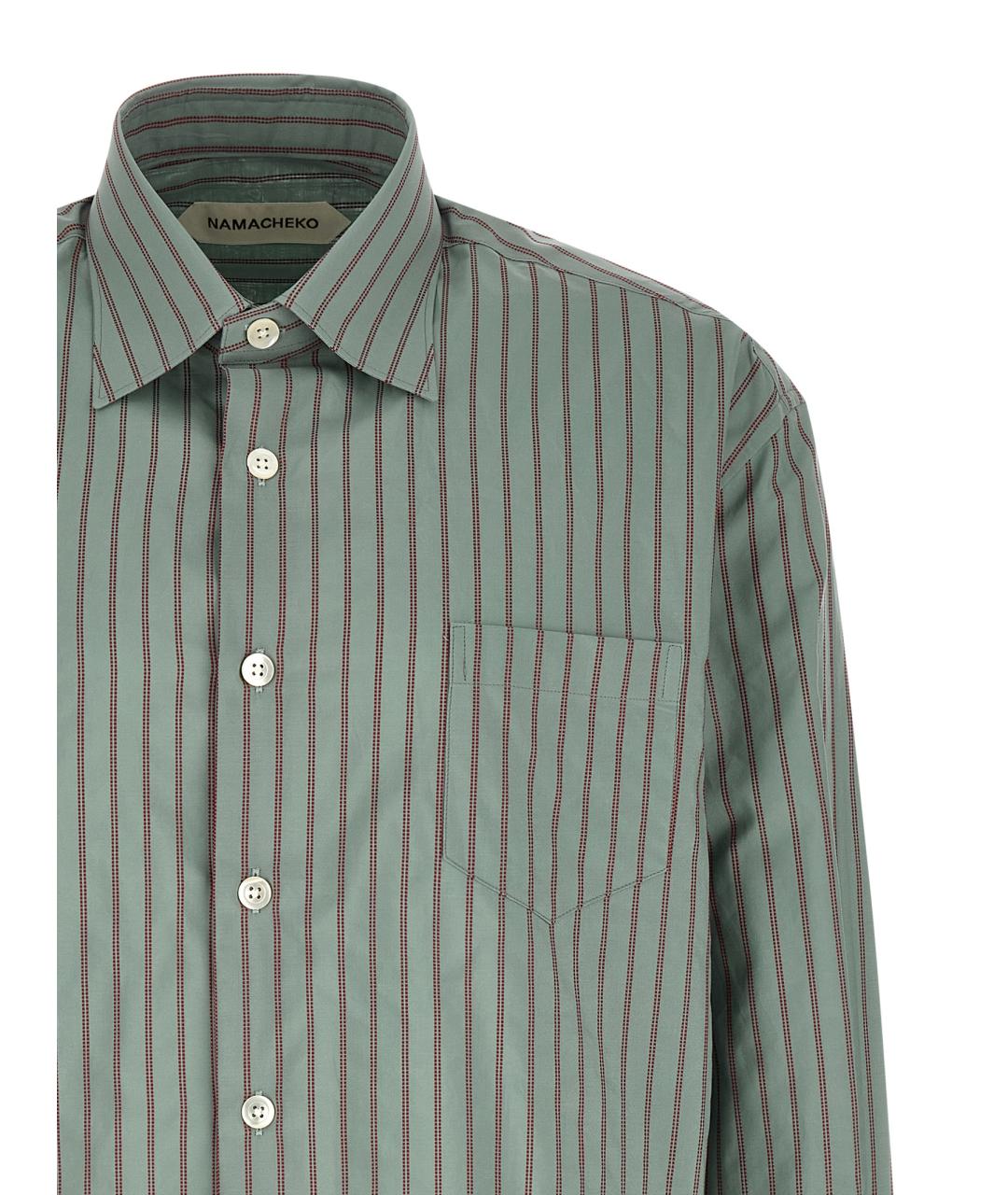 NAMACHEKO Голубая хлопковая кэжуал рубашка, фото 3