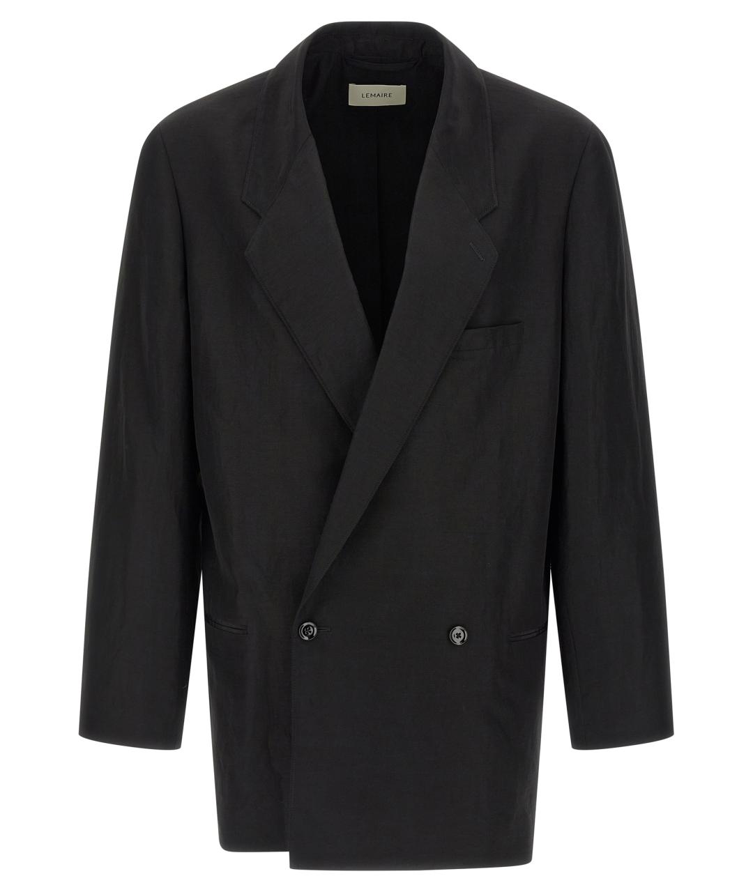 LEMAIRE Черный льняной пиджак, фото 1