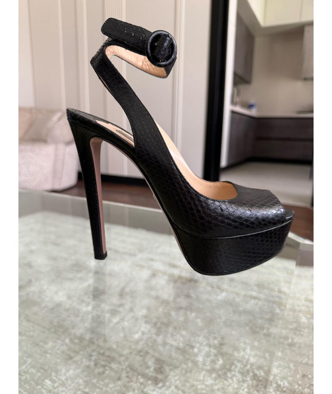 PRADA Черные кожаные босоножки, фото 7