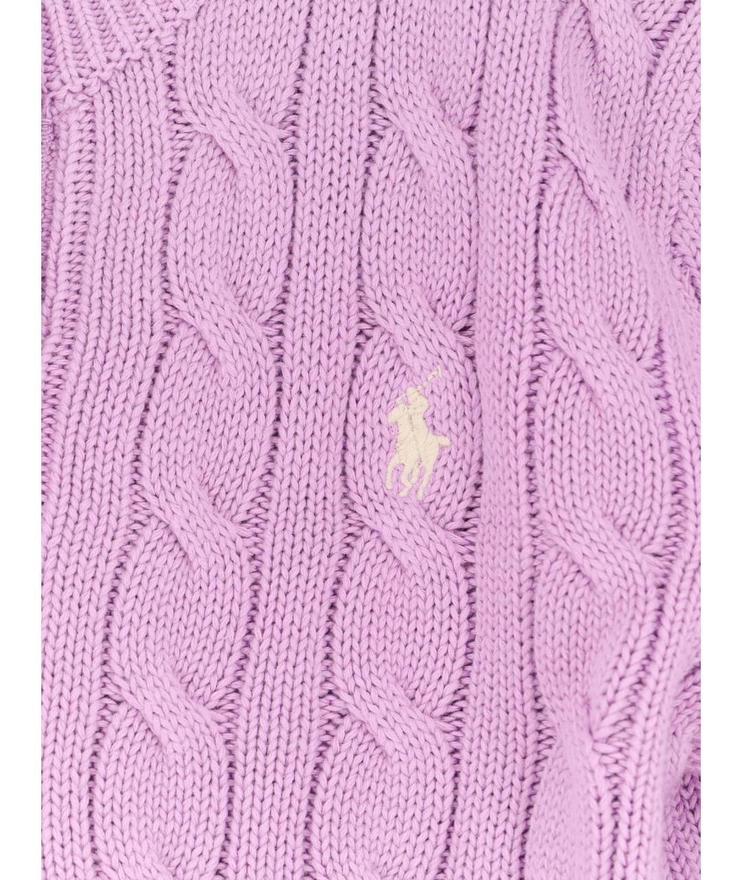 POLO RALPH LAUREN Розовый хлопковый кардиган, фото 3