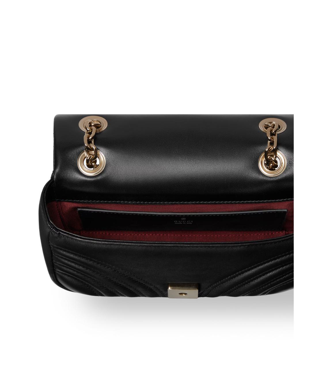 GUCCI Черная кожаная сумка через плечо, фото 3