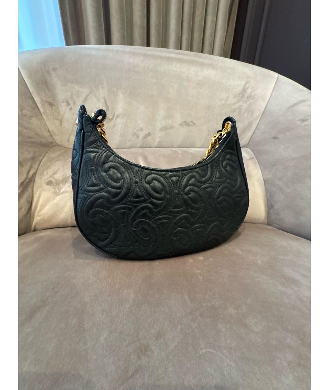 CELINE Черная кожаная сумка через плечо, фото 5