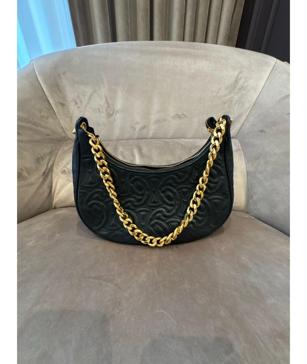 CELINE Черная кожаная сумка через плечо, фото 6