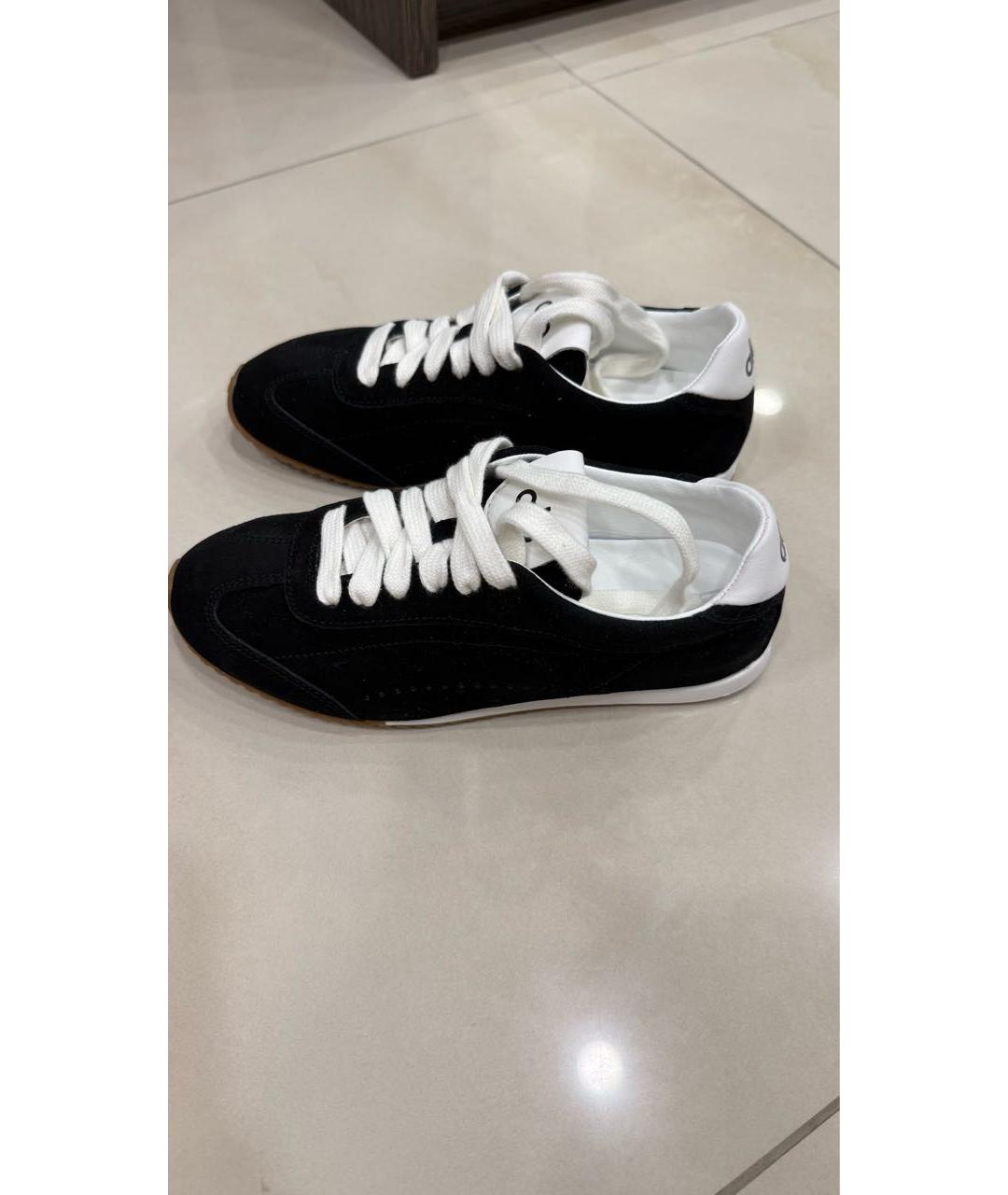 ALO YOGA Черные замшевые кеды, фото 4