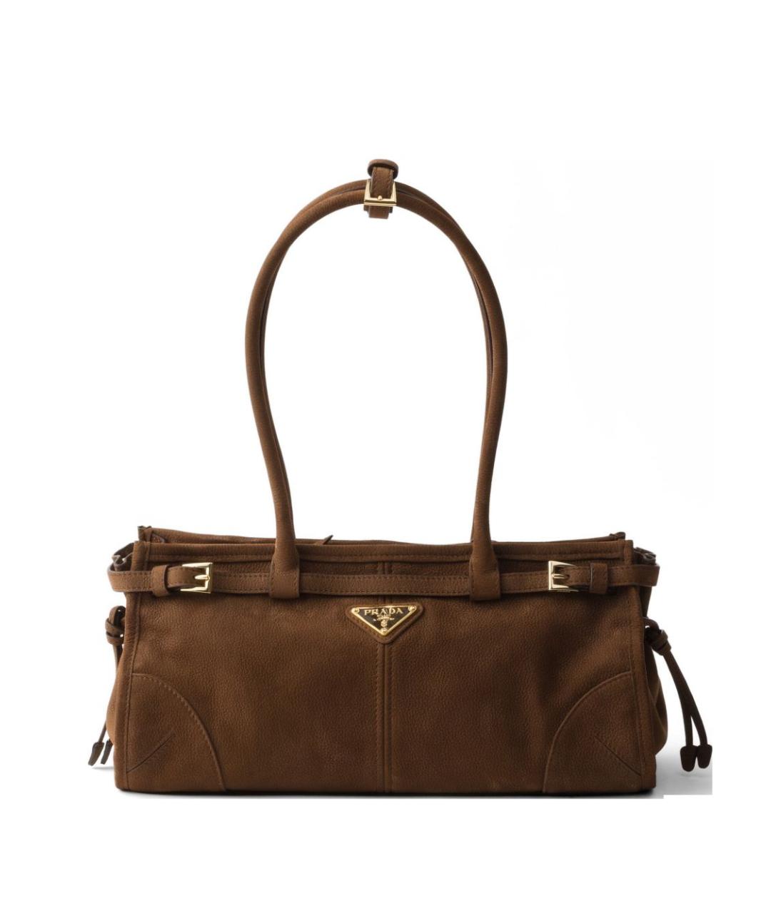 PRADA Коричневая замшевая сумка через плечо, фото 1