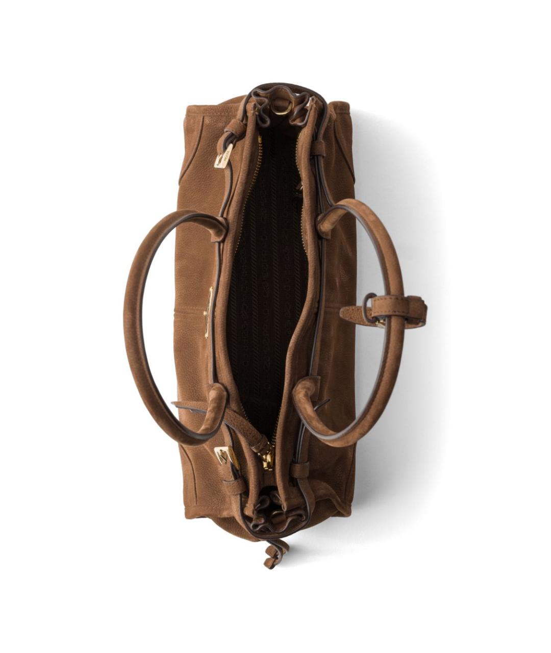 PRADA Коричневая замшевая сумка через плечо, фото 6