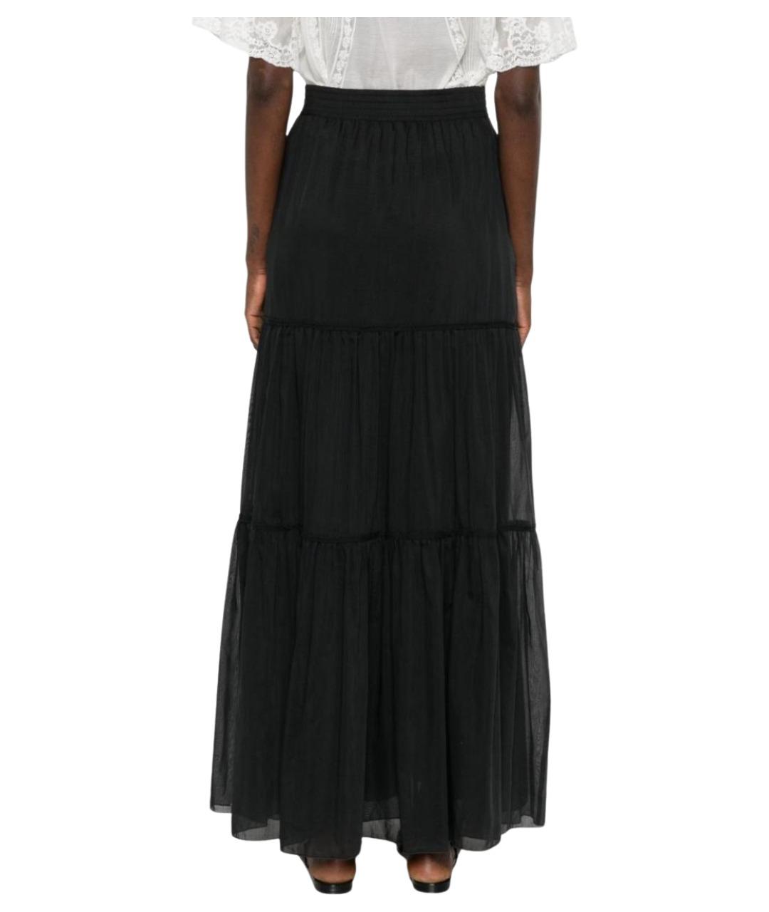 ERMANNO SCERVINO Черная хлопковая юбка макси, фото 3