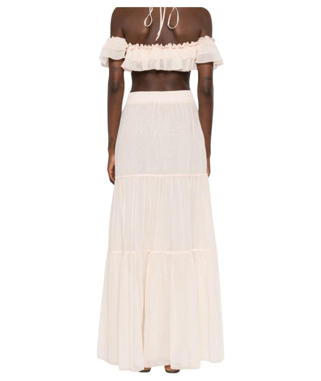 ERMANNO SCERVINO Розовая хлопковая юбка макси, фото 3